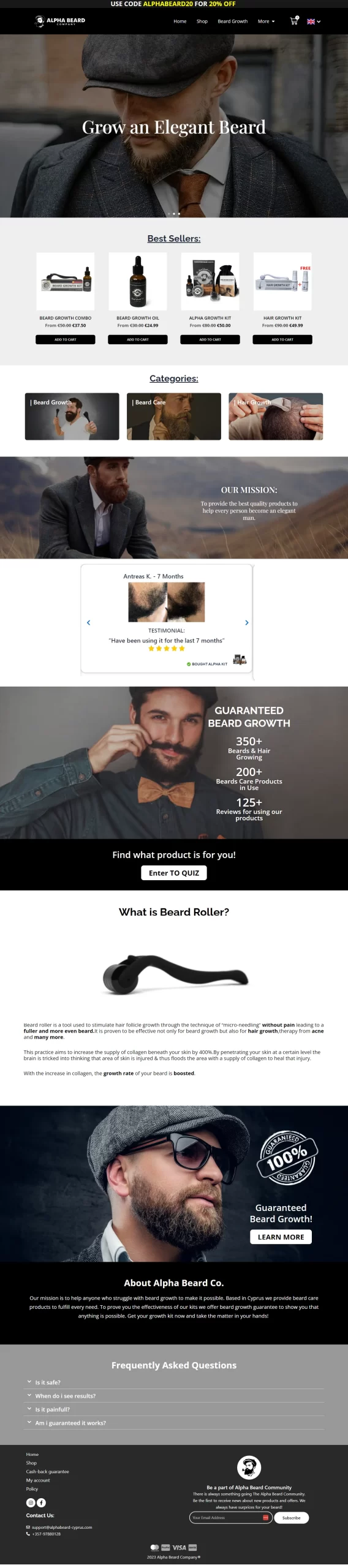 Alpha Beard Company Best hair Beard Growth Company in Cyprus